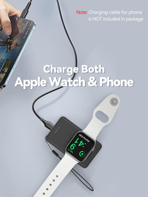 LVFAN Portable Charger for Apple Watch, 4000mAh iWatch Charger Power Bank Wireless Battery Pack Magnetic Travel Smartwatch Charger for Apple Watch...