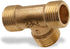 Tee Pipe Fitting T Pipe Connector Brass Tee Equal Tee 1/2" male x 1/2" male x 1/2" male Plumbing Tee for Repair 3 Way Pipe Fitting...