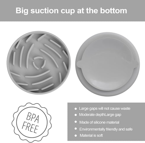 Silicone Slow Feeder Dog Bowls ?Slow Feeder Cat Bowl Wet Food with Suction Cups?Dog Puzzle Feeder ?Interactive Dog Feeder?Reduces Boredom, Anxiety...