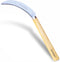 SHANFEEK Grass Sickle with Sawtooth Japanese Weeding Hoe Weeding Tools for Garden High Toughness Stainless Steel with Hard Solid Wood Handle(Yello...