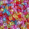 Rainbow Transparent Color Mixed Pony Beads for Friendship Bracelet Making Size 6x9mm 1000pcs...