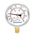 MEASUREMAN 2-1/2" Dial Size, Glycerin Filled Pressure Gauge, 30inHG-60psi, 304 Stainless Steel Case, 1/4"NPT Lower Mount...