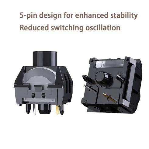 Kailh Box Ice Cream Pro Dark Chocolate Switch All POM Pre Lubed Linear 5pin RGB SMD 55gf Switch for Gaming Mechanical Keyboard?10pcs?...