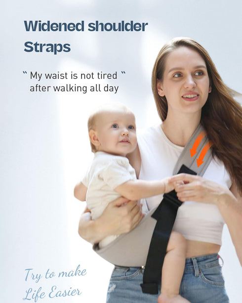 Baby Sling Carrier Newborn to Toddler,Ergonomic Sling Carrier with Adjustable Strap,Lightweight,Portable,Breathable,Soft Padding,Baby Hip Seat Car...