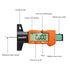 GODESON Tire Tread Depth Gauge,Digital Tire Tread Depth Gauge with Color-Coded Bar,Tread Depth Gauge in 1 Inch/25.4 mm,Tire Depth Gauge with Large...