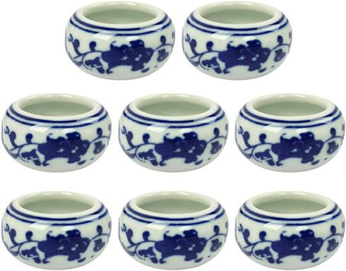 SEWACC 8pcs Ceramic Ink Dish Chinese Calligraphy Ink Dish Porcelain Inkwell Dish Painting Dish for Chinese Calligraphy and Sumi-e Painting Pottery...