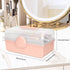 Three-Layer Clear Plastic Storage Case for Art Craft and Cosmetic, Portable Cosmetic Organizer Storage Box, Large Capacity Storage Makeup Box Make...