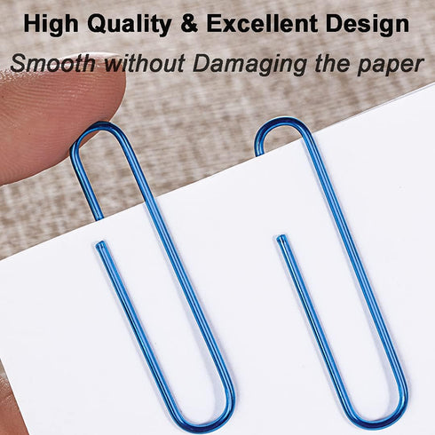 Paper Clips, 2 Inch Large Paper Clips(50mm), Corrosion-resistant Vinyl Coated Paper Clips, Durable and Save-money, Holds up to 30 Sheets Jumbo Pap...
