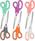 Scissors, 8.5" Scissors All Purpose Comfort Grip Stainless Steel Sharp Scissors for Office School Home Supplies, Right/Left Handed, (6 pack)...