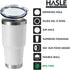 HASLE OUTFITTERS 30oz Stainless Steel Tumbler, Double Wall Vacuum Insulated Travel Mug Tumbler, Durable Insulated Coffee Mug, Gift Box Set (White,...