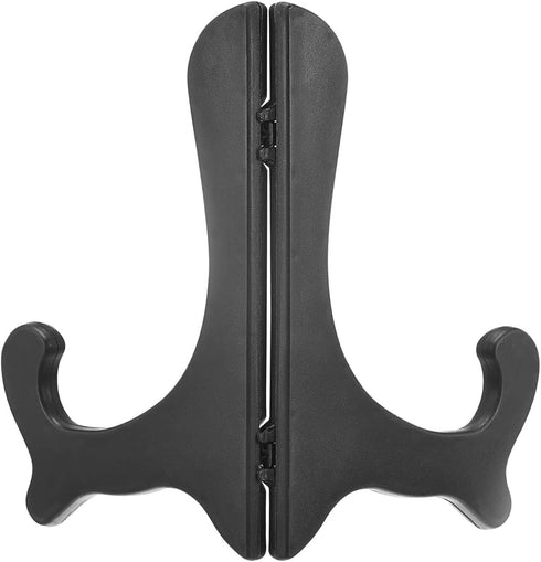 uxcell 6pcs 6" Easel Plate Holder, Plastic Folding Display Stand Black for Decorative Picture Frame...