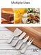 20 Pcs Spreader Knife Set Cheese Butter Spreader Knife Cheese Slicer Knife Stainless Steel Blade with Porcelain and Wooden Handles Mini Serving To...