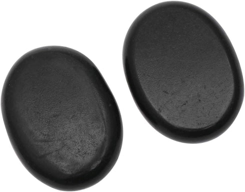 Essential Oil Set Hot Heater 2pcs Essential Massage Stones Hot Stones Rocks for SPA Massage 8 * 6cm Flat Side Hot Warmer Essential Oils Set...