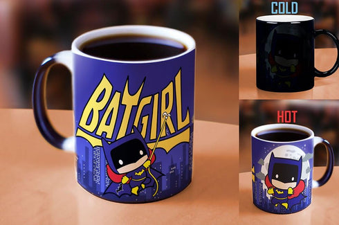 Morphing Mugs DC Comics - Batwoman - Chibi Cartoon - Justice League - 11 oz Heat Sensitive Mug – Ceramic Color Changing Coffee Tea Mug...