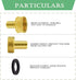 Solid Brass Garden Hose Repair Connector with Clamps Hose End Repair Kit,Fit for 5/8" Garden Hose Fitting,Male and Female Hose Fittings (5/8"-2 Se...