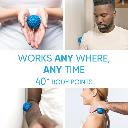 Dr. Cohen’s Heatable Deep Tissue Massage Ball Mini - acuBall Trigger Point Massage Therapy for Myofascial Release - Spiky Foot Massager Ball - Eff...