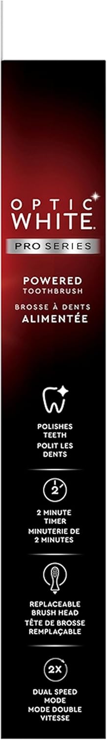 Colgate 360 Optic White Pro-Series Battery Black Toothbrush...