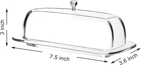 Youngever Plastic Butter Keeper, Reusable Clear Butter Dish, Butter Container with Lid...