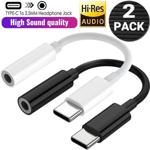 Wired Earbuds Cables 3.5mm Jack to Type C Cables Only 2-Pack (3.5mm Jack to Type C, Cables Only)...