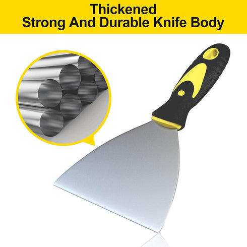 5Pcs Putty Knife, Set, 1" 2" 3" 4" 5" Scraper, Spackle Knife, Paint Scraper, Scraper Tool, No Rusting, Perfect For Repairing Drywall, Removing Wal...
