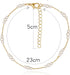 Pearl Beaded Anklets for Women Dainty Simple Gold Chian Boho Ankle Bracelet Beach Summer Foot Jewelry for Womens...