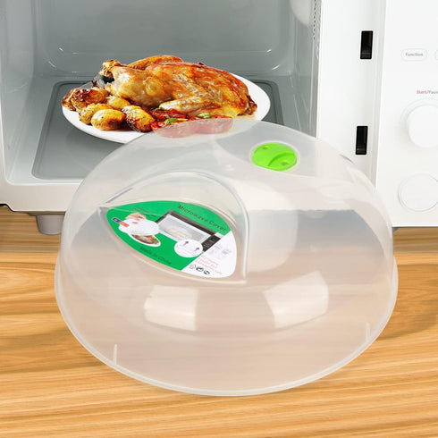 Microwave Splatter Cover, Microwave Cover for Food, Large Microwave Plate Cover Guard Lid with Steam Vents Keeps Microwave Oven Clean, 11.5 Inch B...