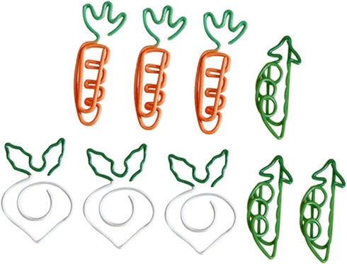 18 Pcs Carrot Paperclip Office Folders File Clips Document Clips The Office Decor Small Paper Clamp Pea Paper Clip Tiny Paper Clips Cute Paperclip...