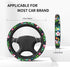 Pink White Hawaiian Flowers Car Accessories Cute Floral Steering Wheel Cover Women Soft Elastic Comfortable Car Steering Wheel Covers Protector Un...