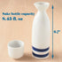 Janome Mino-Yaki Sake Set, 8 oz Bottle & 2 Cups, Tokkuri & Ochoko, Traditional Japanese Ware...
