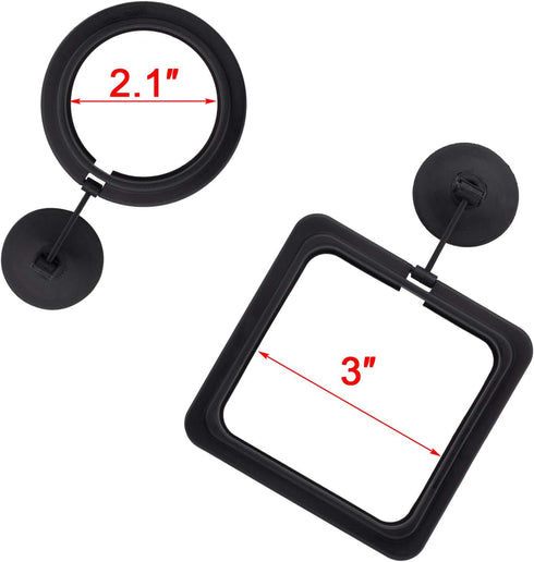 OIIKI 2 Pack Fish Feeding Ring, Aquarium Fish Floating Food Feeder, Square Shape with Suction Cup(Black)...