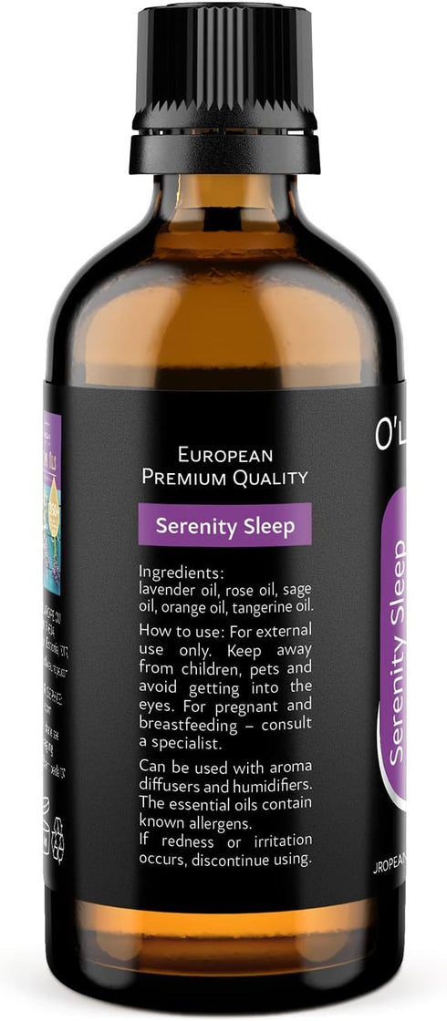 Natural Calm Serenity Sleep Essential Oil Blend - Pure Aromatherapy Oils for Sleep and Relaxation, Perfect for Diffuser - Lavender, Orange, Sage a...