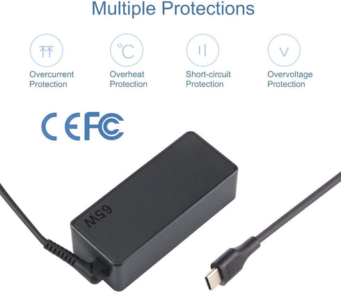 Replacement 65w USB c Laptop Charger for Lenovo ThinkPad/Chromebook/Yoga,ThinkPad T480 T490 T580 E480 ADLX65YDC2A Power Supply for Lenovo Laptop C...