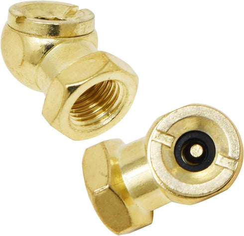 4-Pack Dual Head Air Chuck Set, 2 Way Connection Air Chuck Set, Aulufft 2-In-1 Heavy Duty 1/4''FNPT Dual Head Tire Chuck and 1/4 Inch Closed Ball ...