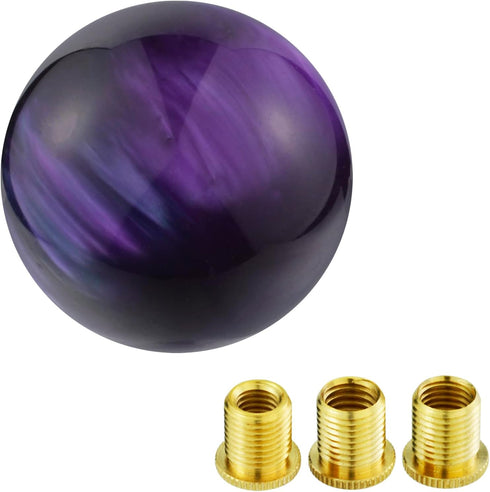 Arenbel Car Shifter Lever Knobs Round Gear Shift Stick Racing Handles Fit Most Manual Auto Vehicles, Purple...