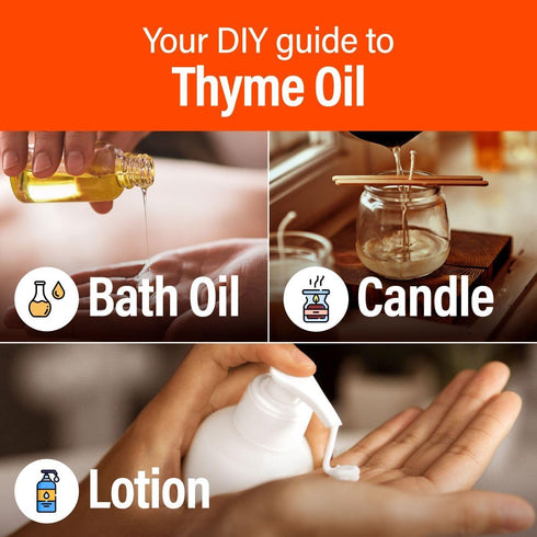 H’ana Thyme Essential Oil - 100% Pure and Natural Thyme Oil for Hair, Skin, Diffuser - with a Fresh, Herbaceous Scent (1 Fl Oz)...