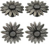 Retro Flower Knobs 4 Pcs Unique Single Hole Knob Drawer Cabinet Wardrobe Dressing Table Closet Cupboard Furniture Door Handle Hardware Decoration ...