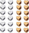 200 Pcs Heart Shape Spacer Beads Small Hole Metal Spacer Beads for Making Bracelet Necklace Earring Accessories DIY Handmade Craft (100 Gold+100 S...