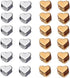 200 Pcs Heart Shape Spacer Beads Small Hole Metal Spacer Beads for Making Bracelet Necklace Earring Accessories DIY Handmade Craft (100 Gold+100 S...