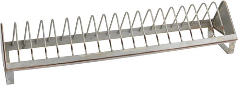 Creative Co-Op Rustic Farmhouse Metal Dish Rack with 18 Slots, Zinc Finish...