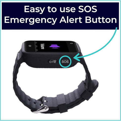 SOS Smartwatch for Seniors - Fall Alert, Medical Monitoring, Life Alert Emergency Panic Button, Assistive Speaker & Phone Medical Alert System, Bu...