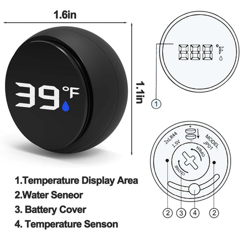 Palksky Ice Bath Thermometer, Waterproof Floating Water Thermometer for Ice Bath, Pool Thermometer, Cold Plunge Ice Bath Thermometer Accessories, ...