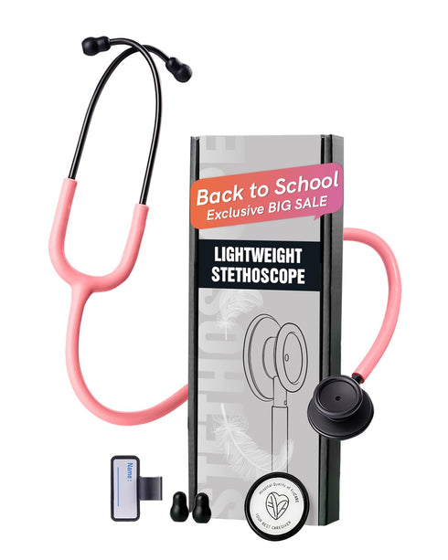 FriCARE Lightweight Stethoscope - Stethoscopes for Nurse Medical Nursing Students - Classic Home Health Diagnostic Kit, StethoMedic Essentials, Li...