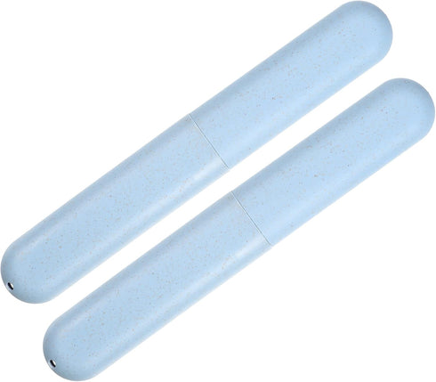 VOCOSTE 2pcs, Traveling Toothbrush Holders Case, PP Toothbrush Case for Travel Business, Blue, 8.07''x1.22''x0.83''...
