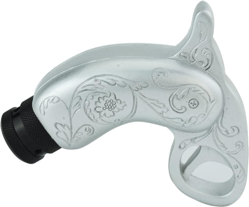 Grip Handle Shifter Handle Knob Heavy Resin Car Gear Shifter Lever Stick for Most Manual Automotive Vehicles (Silver)...