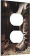 American West Themed Boots 1 Gang Outlet Covers Decorative Single Duplex Wall Plate Receptacle Switchplate Western Wood Barn Plank Farmhouse Count...