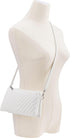 B BRENTANO Vegan Leather Multi-Pocket Crossbody Purse/Clutch with Card Slots, Removable Wristlet & Adjustable Shoulder Strap...