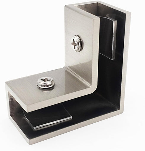 90 Degree Sleeve Over Shower Glass Clamp, Glass Shower Door Right Angle Connector for Bathroom or Showroom, 90 Degree Shower Glass to Glass Clamp,...