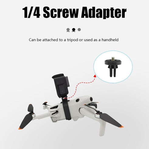 Mini 4 Pro Drone Camera Mount Top Carry Extension Bracket with 1/4 Screw Tripod Mount Adapter Compatible for DJI Mini 4 Pro/Mini 3 Pro/Mini 3 Dron...