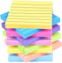 9 Pack Lined Sticky Notes 3”x3” Bright Colors Self-Stick Note Pads with Line, 9 Colors Bulk Sticky Memo Pad for School, Office, Meeting...
