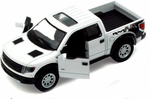 KiNSMART 2013 Ford F-150 SVT Raptor Supercrew White 1:46 Scale 5" Die Cast Metal Model Toy Truck...